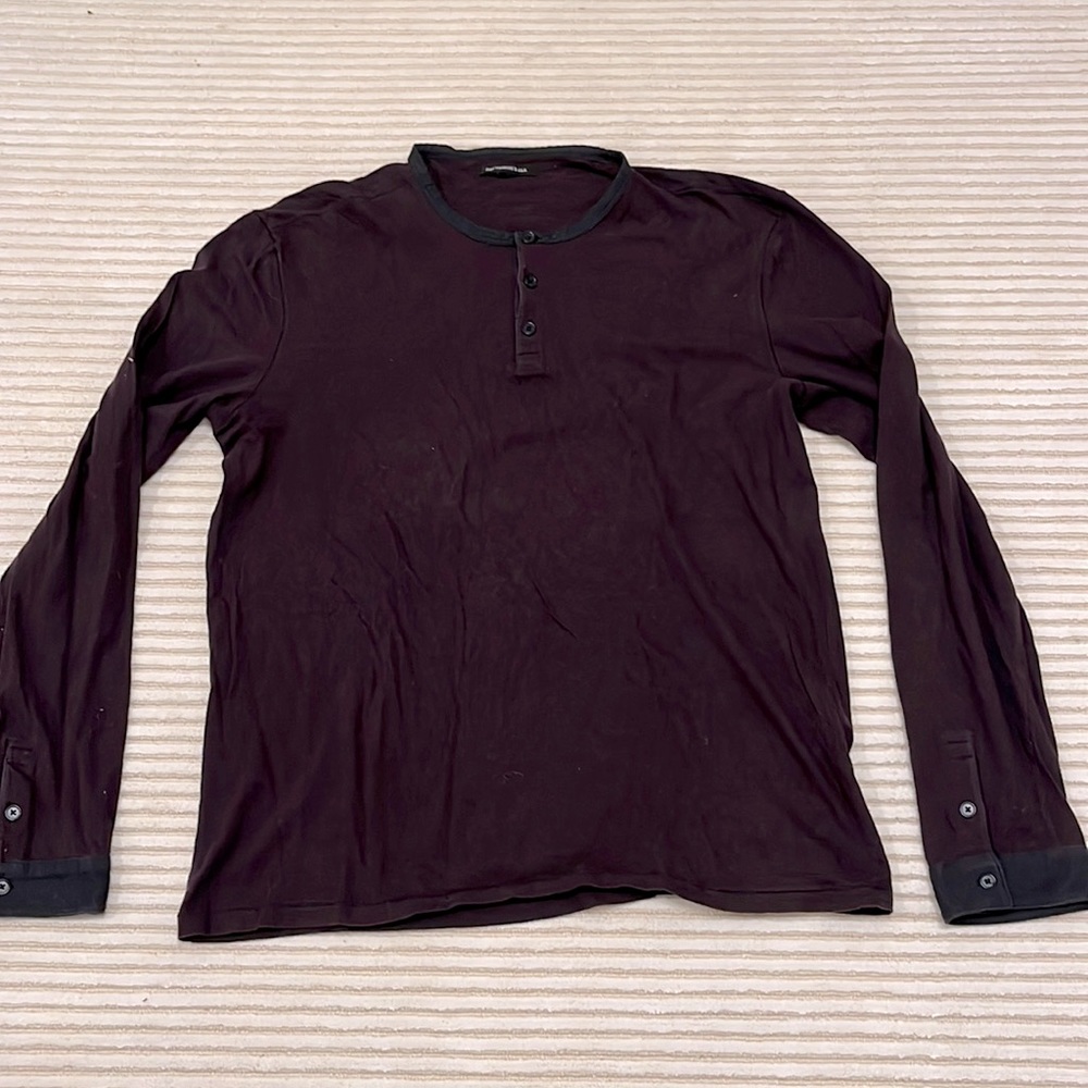 John Varvatos USA Long Sleeve Henley Shirt